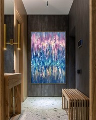 Color Layers Art Rich Textured Art Vibrant Palette Handpainted Artwork