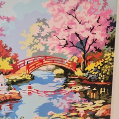 Lot of 10 Vintage Finished Paint by Number Art Various Size & Theme Unframed PBN