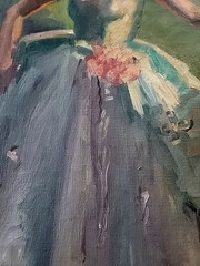 1940s Ballerina Dancer Oil Painting Martha Herpst Crawford Titusville PA Artist