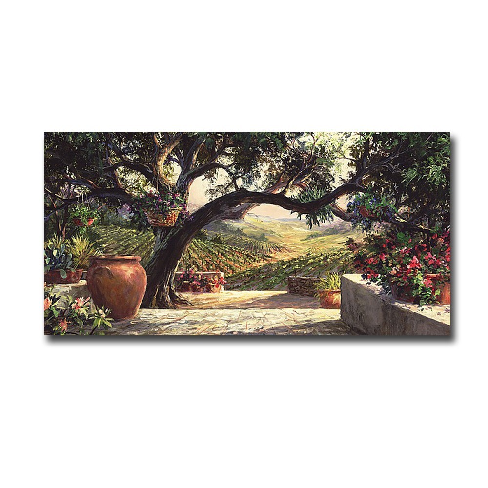 Napa Patio by Art Fronckowiak Gallery-Wrapped Canvas Giclee Art (12 in x 24 in)