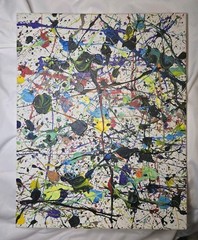 Original Contemporary Abstract Expressionist Painting 20×16 Acrylic Drip Canvas