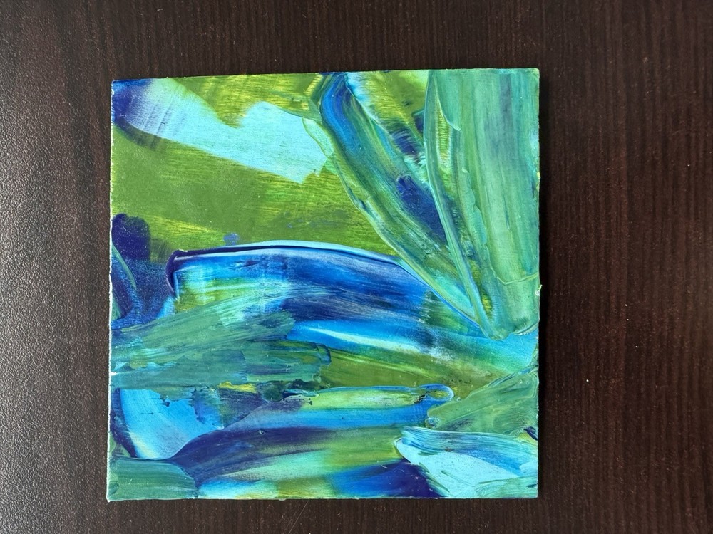 4×4 Hand Painted Acrylic on Wood Panel Board – Unframed