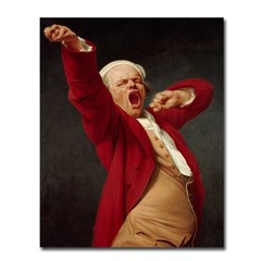 Self Portrait, Yawning by Joseph Ducreaux Canvas Giclee Artwork (15 in x 12 in)