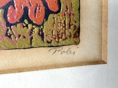Al Robi Linocut Baseball Football Modernist Art MCM Signed Numbered Framed Set 2