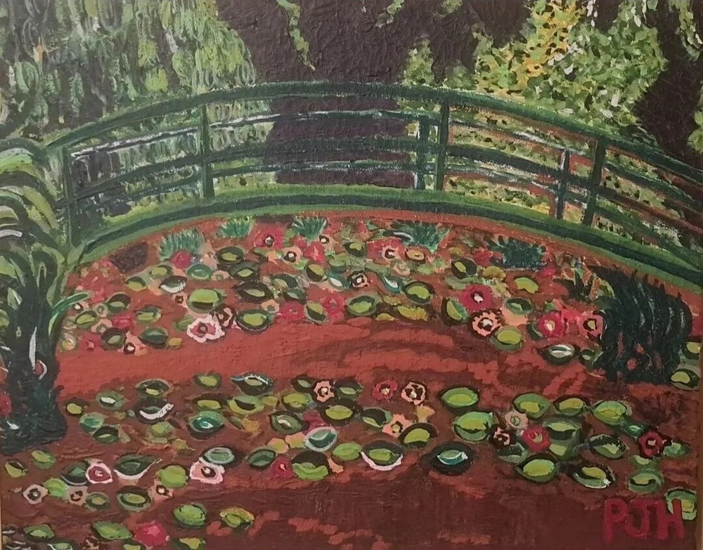 PJH STUDIOS – My Artist Rendition Of CLAUDE MONET – JAPANESE BRIDGE – ACRYLIC ⭐️