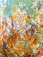 ORIGINAL Small Painting On Canvas MAKE AN OFFER “Burning Bush II”Susan Kennedy