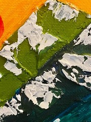Mountain Landscape Original Painting Art Oil Impasto Landscape Textured Canvas