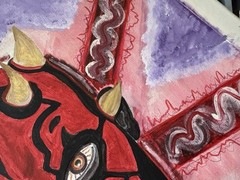 Darth Maul Painting Acrylic Mixed Media