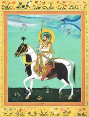 Mughal miniature painting Of Mughal Shah Jahan on Horseback Art 10X13 Inches