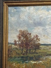 ANTIQUE IMPRESSIONIST PAINTING LANDSCAPE AMERICAN SIGNED RICHARDS OIL 1910’S