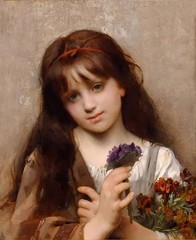 Hand Painted Oil Painting art Portrait female Small girl on Canvas 20″X24″