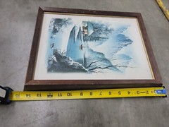 Vintage Original Oil Painting Signed Artist SUH JIN HEE Winter Landscape Framed