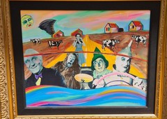Nelson De La Nuez Original Ditching Dorthy Signed Fingerprint Street Pop Art