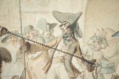 Beautiful Antique Dancing Bear Painting after Henry William Bunbury c. 1785 FINE