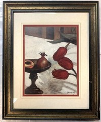 Shuang Li Still-Life Watercolor Print Pomegranate Tulips Fruit Kohl’s