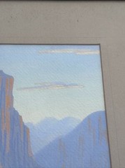 ANTIQUE YOSEMITE PAINTING LANDSCAPE SENTINEL ART DECO HARRY SEIDNER LISTED SMALL