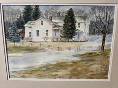 Hudson Ohio Listed Hilary H. Sheeter 1930-2018 Original Watercolor Mansion House