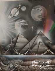 Graffiti Surreal Space Landscape Pyramids&planets Cozumel