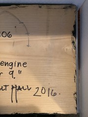 Walt Hall Mixed Media on Wood Art “Engine Engine Number 9” Signed 2016