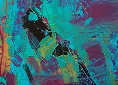 abstract paintings canvas original black white turquoise red purple „Madrid“