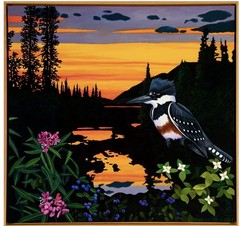 Billy Hassell: Night Fishing on the Wind River Framed Signed Original Oil