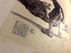 Carl Lundgren Rare Original Published Illustration Art Painting Lion And Man ’83