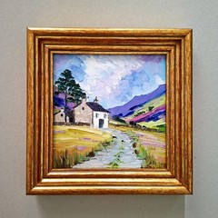 Ireland Original Painting Irish Cottage Oil Painting Unframed 6х6