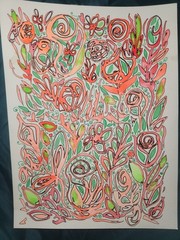 Tajin- Original Watercolor Painting With Acrylic Paint Marker Details