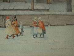 Egon Lehnert (Freudenthal/Schlesien 1891-) Kirchgang-Ukraine-Russland-1943.