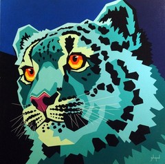 Schim Schimmel, Line of Sight, Original Acrylic on Canvas Painting – Rare