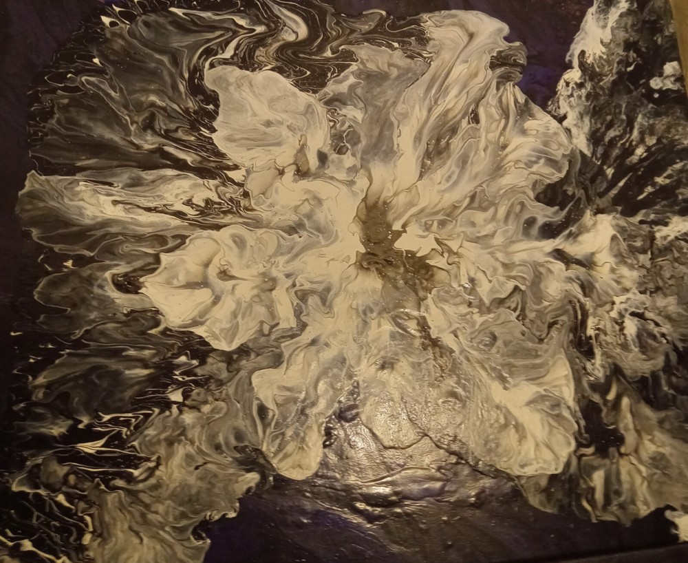 Acrylic Painting 24 X 30 Flower Time Portal