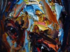 PORTRAIT OIL█PAINTING█VINTAGE█exPRESSIONISt█ART█SIGNED ABSTRACT ORIGINAL IMPASTO