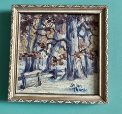 LILLIAN THOELE (1894 – 1971) Mini PAINTING 5.75 X 5.75 St Louis Missouri