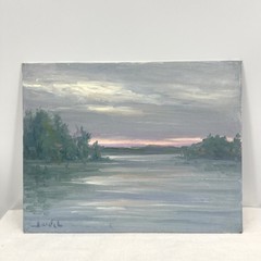 Original Artwork Study 11”x14” Oil Canvas Panel Hazy Day Tadeusz Seidel