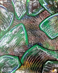 Hand Painted Abstract Non-Representational Wall Art Acrylic on Wood Panel 8×10