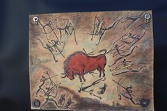 Original Chalk Pastel Art Bison Hunt Scene – David Williams Tos-que