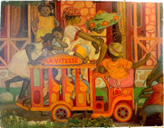 HAITIAN Oil PAINTING ALIX ROY Children „LA VITESSE“