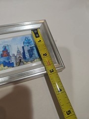 ACEO Style Water Color Framed Minature Art Downtown Austin By Connie Adcock