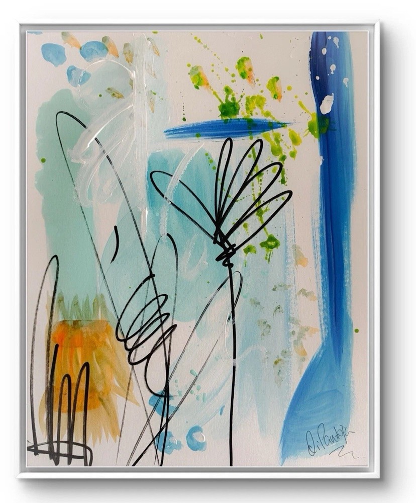 Abstract Original Art 11×14 Paper Painting Home Decor Interior Fine Art Interior