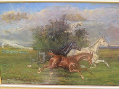 Horse Oil Painting by Horse Specialist Albert Clarke Circa 1890 to £12,000