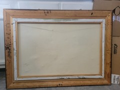 Vintage Signed Original Oil Canvas Painting Pastoral Framed PC Tomtow 24×36″