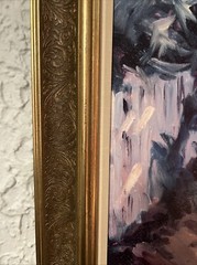 Allayn Stevens Original Oil On Canvas Painting Tropical Floral Framed 27×33