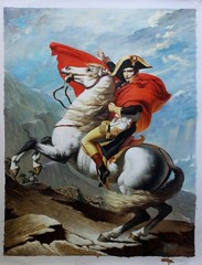 Repro oil on canvas Napoleon at the Great St. Bernard -Louis David 36″x48″