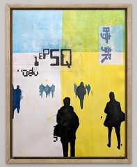 Original Painting. Mixed Media Collage on 11×14 Art Paper. ‚City Edition‘