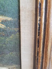 Vintage Cantrell Framed 28″ X 24″ Oil Painting Landscape Autumn