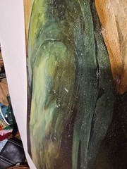 Adam Finli Painting NM 16x36in Painted On 44x30in Canvas Signed Not Framed