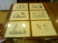 6 Antique Paris Fashions Hand Colored Lithograph GOLD FRAMES 12 X 14 SEE ALL PIC