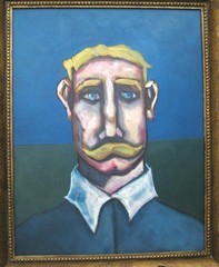 Male Portrait Painting Framed Original Wall Art Moody Home Décor