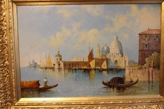 Oil on Canvas William Meadows Venice signed framed Grand Canal