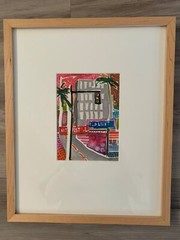 Fran Larsen Watercolor „Miami South Beach Art show“ Signed Excellent